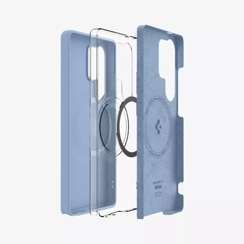 Cover Spigen Galaxy S25 Ultra Silicone Fit MagFit Sapphire Blue