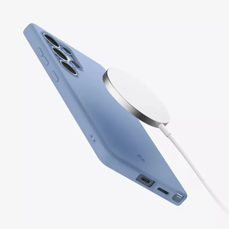Cover Spigen Galaxy S25 Ultra Silicone Fit MagFit Sapphire Blue