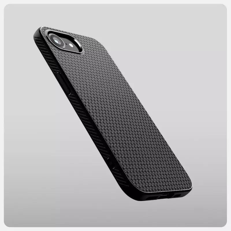 Cover Spigen Liquid Air iPhone 16e dėklas matinės juodos spalvos