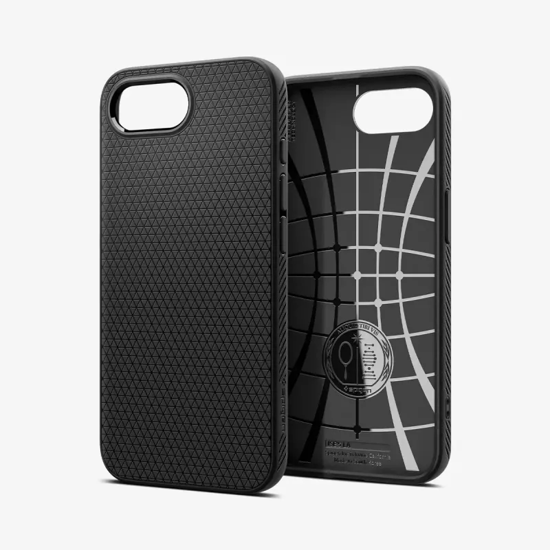 Cover Spigen Liquid Air iPhone 16e dėklas matinės juodos spalvos
