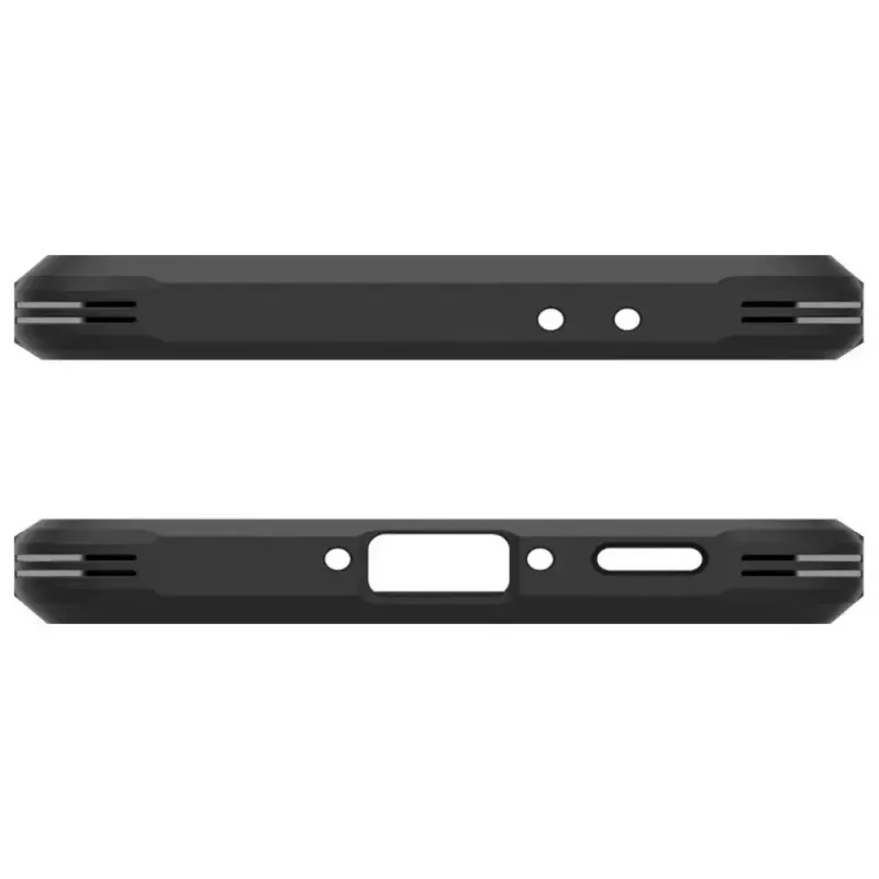 Apsauginis telefono dėklas Spigen Tough Armor, skirtas Samsung Galaxy A36 5G — dvisluoksnis, juodas