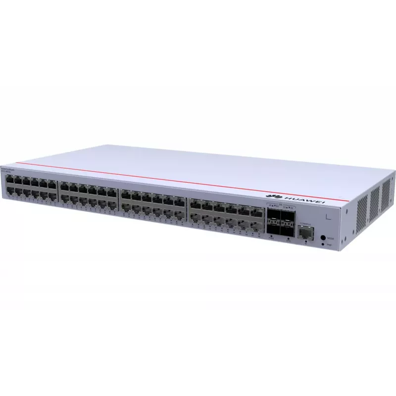 Jungiklis HUAWEI CloudEngine S310-48T4S — 48x Gigabit Ethernet (10/100/1000), 1U, RJ-45 konsolė, pilka