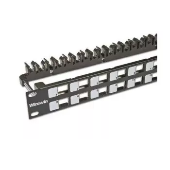 Patch Panel 1U Wirewin WKS PANEL 24 Juoda
