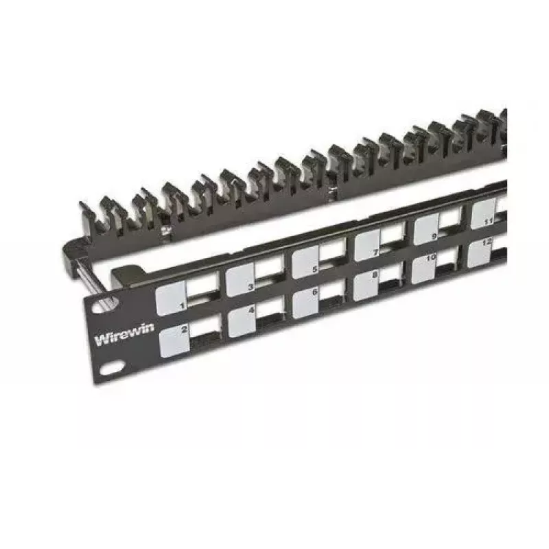 Patch Panel 1U Wirewin WKS PANEL 24 Juoda