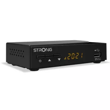 Televizoriaus priedėlis STRONG SRT 3030 — Kabelinis DVB-C Full HD imtuvas, 1 imtuvas, AAC/AC3 garsas, 64 MB RAM, juodas