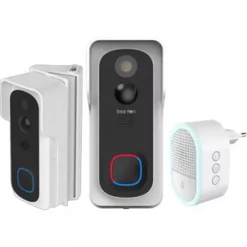 Vaizdo durų skambutis Beafon SmartHome Visitor 2V Tuya rinkinys – belaidė HD kamera, modelis BEASH-2VSET-W