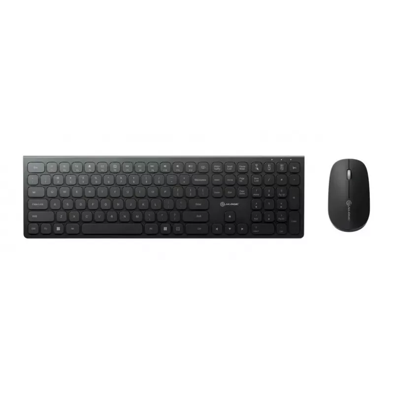 Klaviatūros ir pelės rinkinys ALOGIC ASKBT3WC — pilno dydžio RF belaidė + Bluetooth, juoda