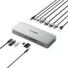 Nešiojamojo kompiuterio dokas / prievadų replikatorius ALOGIC TB4DU4 — laidinis Thunderbolt, 96W, SD/MicroSD skaitytuvas, 3,5 mm, aliuminis/ABS