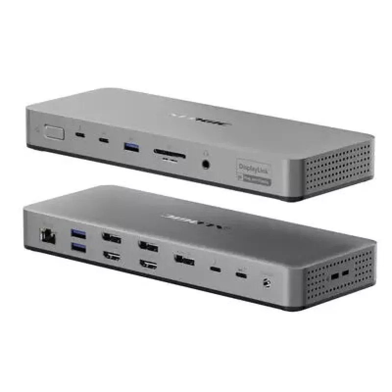 Nešiojamojo kompiuterio dokas / prievadų replikatorius ALOGIC TB4DU4 — laidinis Thunderbolt, 96W, SD/MicroSD skaitytuvas, 3,5 mm, aliuminis/ABS