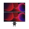 ALOGIC ED34VMSSGR monitoriaus laikiklis, spaustuvinis stovas ekranams iki 34 colių, dvigubas ekranas, 12 kg talpa, pilkas