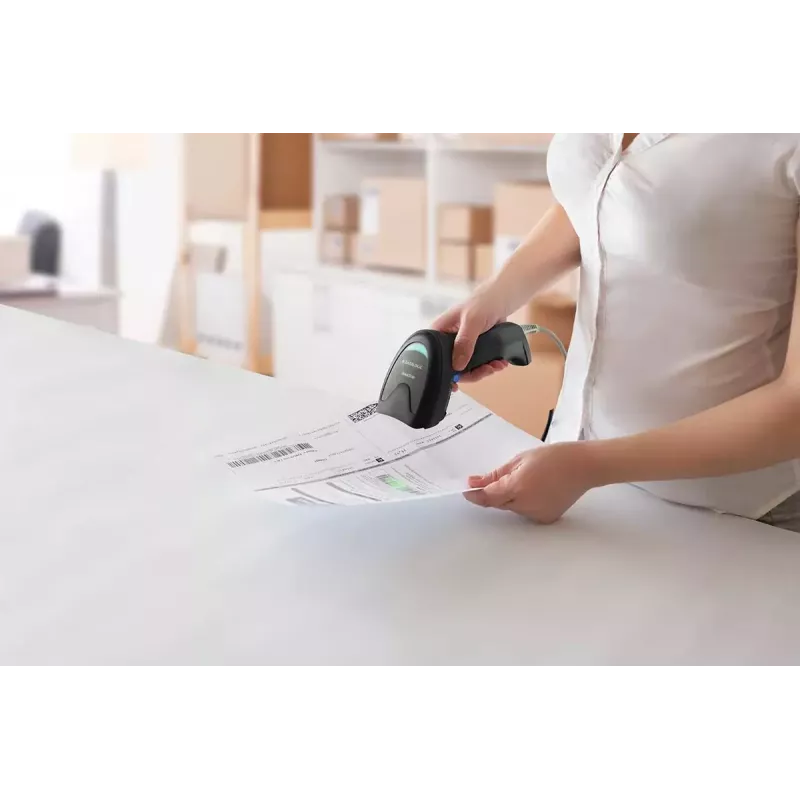 Rankinis brūkšninių kodų skaitytuvas Datalogic QD2220-BK 1D LED laidinis juodas