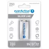 Įkraunamos baterijos everActive Ni-MH 6F22 9V 250 mAh Sidabrinė Line