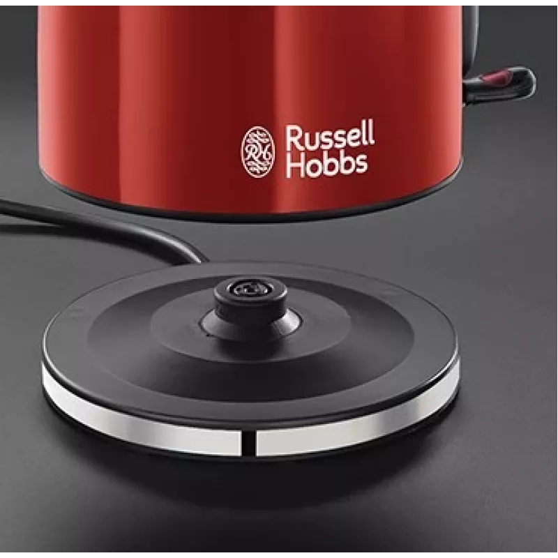 Russell Hobbs 20412-70 elektrinis virdulys 1,7 l, juodas, raudonas, nerūdijantis plienas