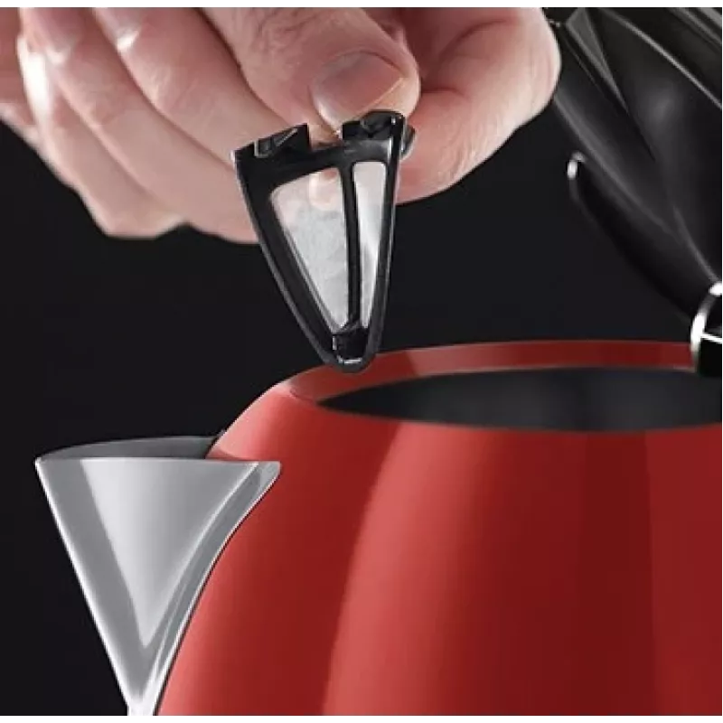 Russell Hobbs 20412-70 elektrinis virdulys 1,7 l, juodas, raudonas, nerūdijantis plienas