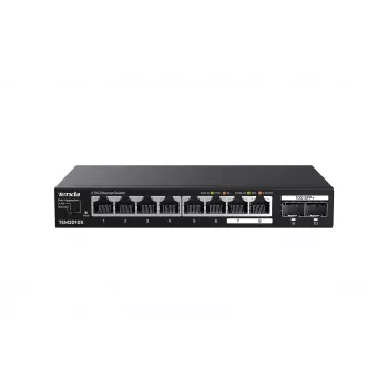 Tenda TEM2010X tinklo komutatorius 2.5G Ethernet (100/1000/2500) Stalinis Juodas