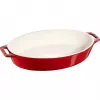 Staub ovalus keraminis padėklas - 2,3 l, raudonas
