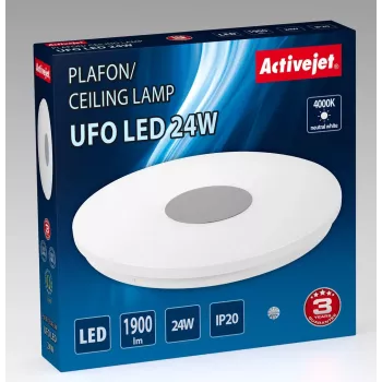 Modernus LED lubinis plafonas Activejet UFO LED 24W