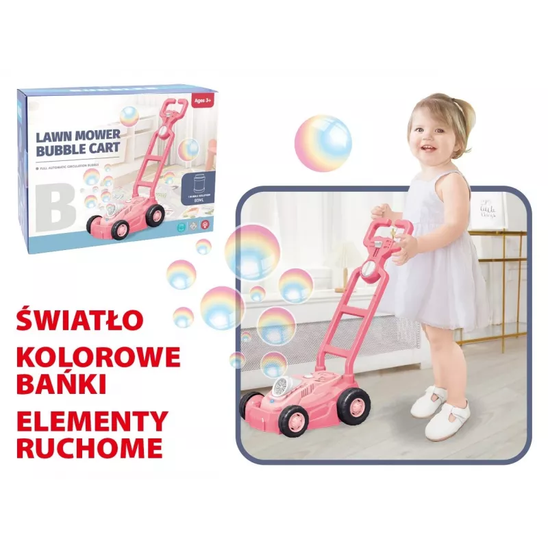 Muilo burbulų vejapjovė rožinė