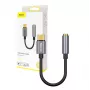 Baseus L54 garso adapteris USB-C + mini lizdas 3,5 mm (juoda+pilka)