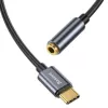 Baseus L54 garso adapteris USB-C + mini lizdas 3,5 mm (juoda+pilka)