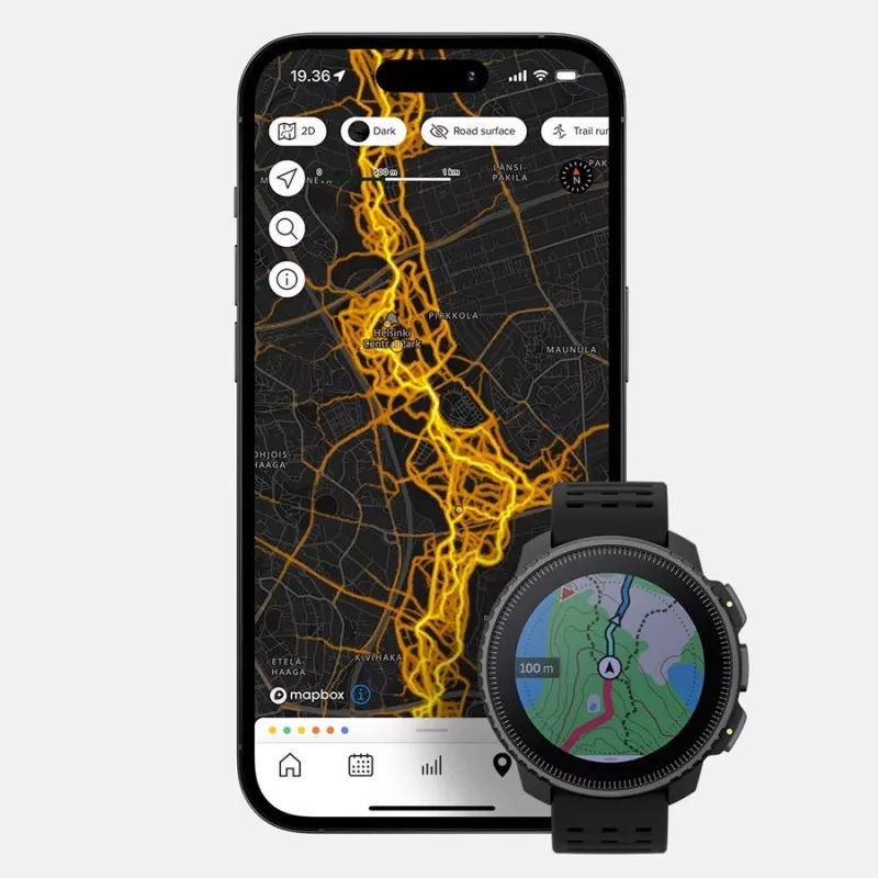 Suunto SS050862000 išmanusis laikrodis / sportinis laikrodis 3,56 cm (1,4 col.) Taškinė matrica 49 mm 280 x 280 taškų Jutiklinis ekranas Juoda GPS (palydovinis)
