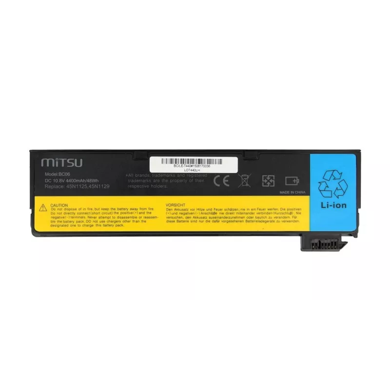 Baterija, skirta Lenovo T440, X240 4400 mAh (48 Wh) 10,8 - 11,1 V