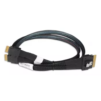 ICY DOCK - SlimSAS 8i SFF-8654 į 2x SlimSAS 4i SFF-8654 kabelis - 0,5M