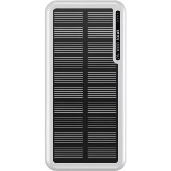 Boompods Obi 10 000 mAh saulės energija įkraunama išorinė baterija - balta