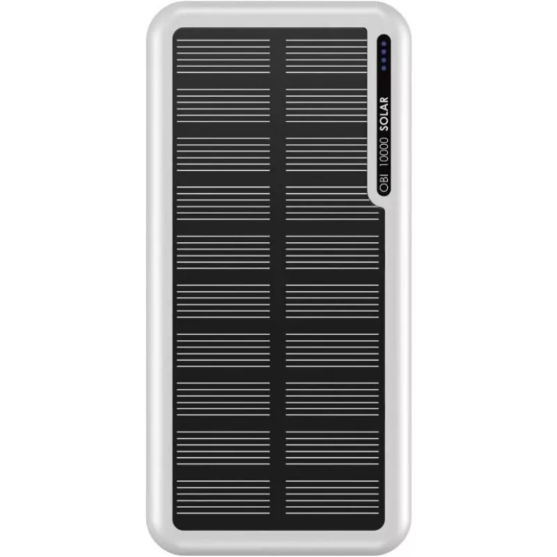 Boompods Obi 10 000 mAh saulės energija įkraunama išorinė baterija - balta