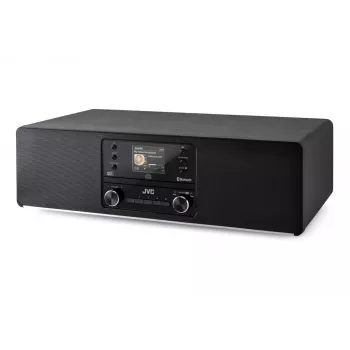JVC RD-E984B - „viskas viename“ mini bokštelis, juodas