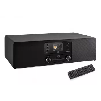 JVC RD-E984B - „viskas viename“ mini bokštelis, juodas