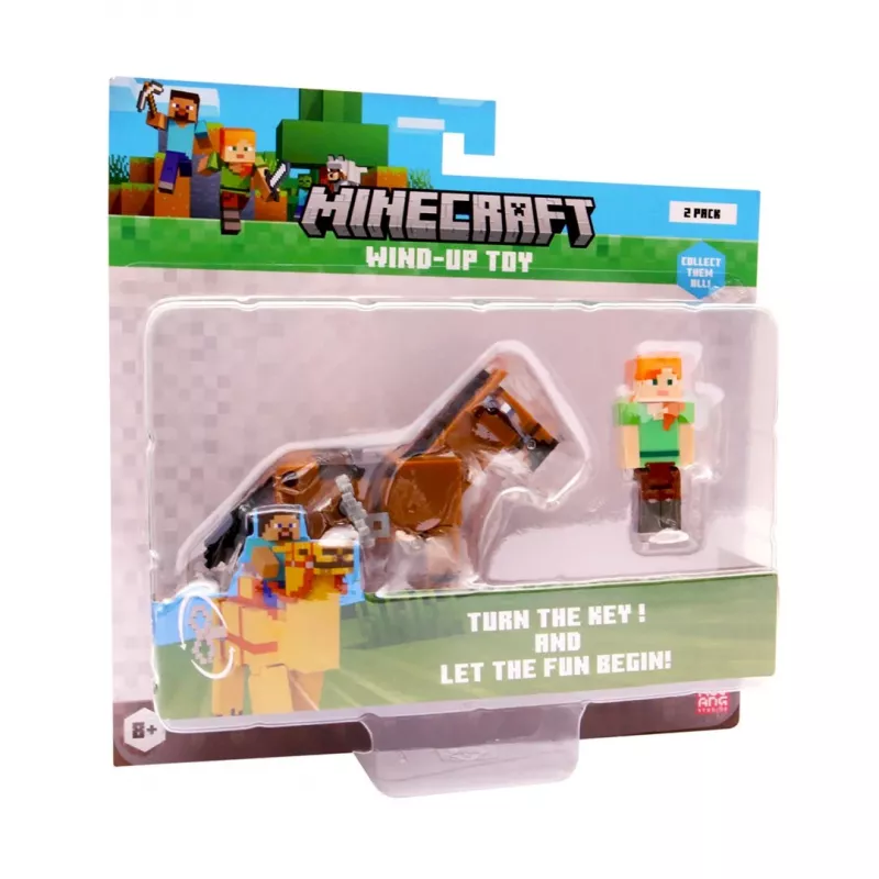 Minecraft S2 3D WIND-UP žaislas - Alex ir arklys