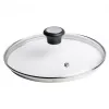 Tefal 28097612 keptuvės dangtis apvalus juodas, nerūdijantis plienas, skaidrus