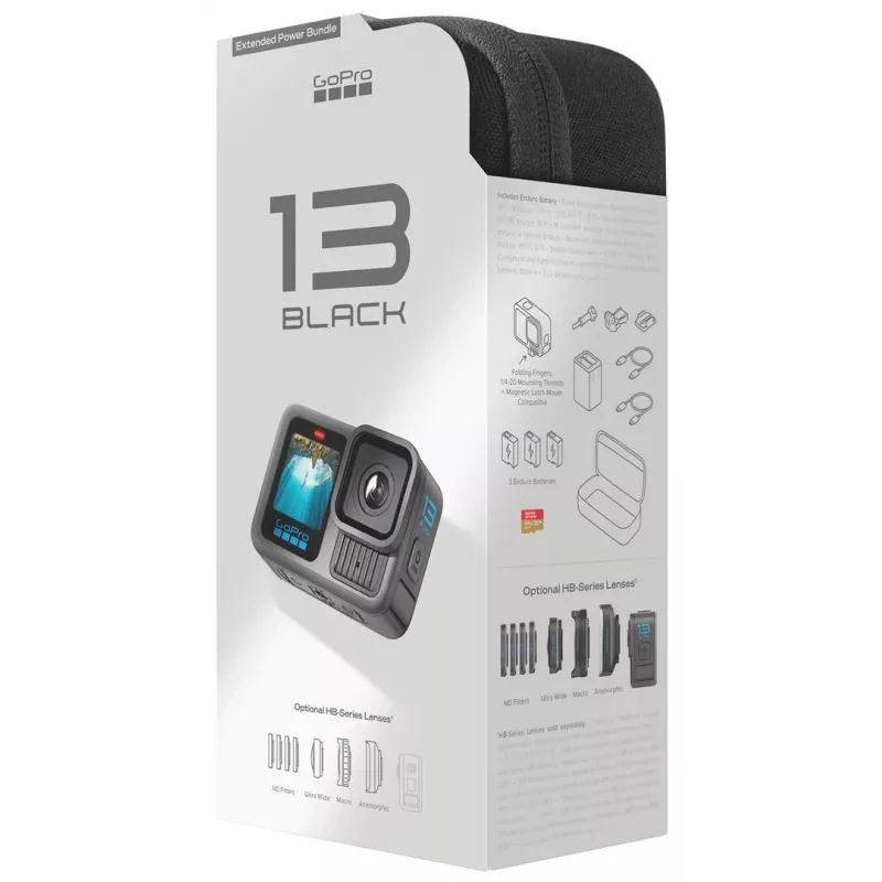 „GoPro Hero 13“ išplėstinės galios rinkinys – juodas (CHDRB-134-RW)