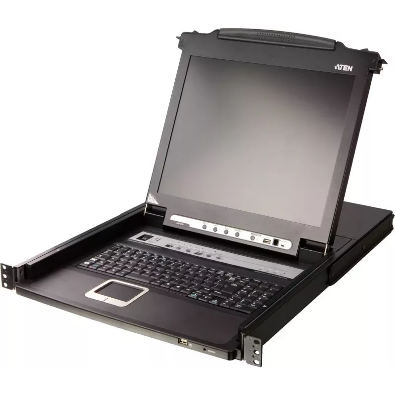 ATEN CL5708MW FR KVM Switch 8-Port 17.3inch LCD SingleRail PS/2-USB VGA