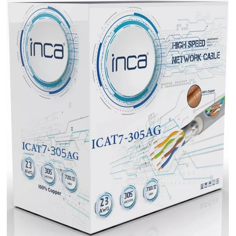 INCA Ethernetkabel ICAT7-305AG S/FTP1 23 AWG CAT7 kabelis - Kabelis - Tinklo