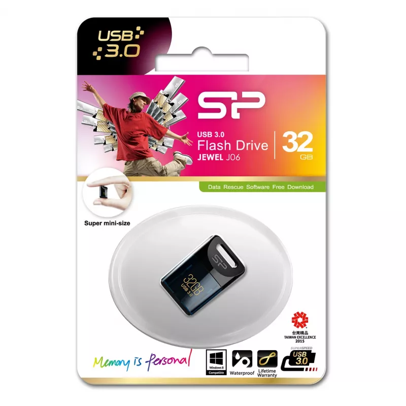 SILICON POWER Jewel J06 - USB Flash Drive - 32GB - USB3.0 - tamsiai mėlyna (SP032GBUF3J06V1D)