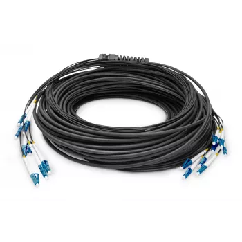 DIGITUS Vorkonfektionierter universeller Breakout-Glasfaserkabel, Singlemode OS2, 8 Fasern, LC/UPC - LC/UPC