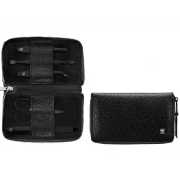 Manikiūro rinkinys ZWILLING 97002-004-0 — 5 dalių komplektas, juodos odos dėklas