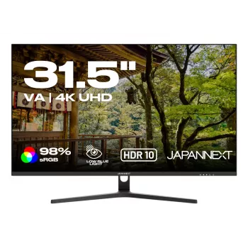 JAPANNEXT 4K UHD monitorius 80 cm (31,5) 3840x2160 pikselių, VA skydelis, 5 ms, 60 Hz, AMD FreeSync, HDMI, DisplayPort (JN-V315UHDR)