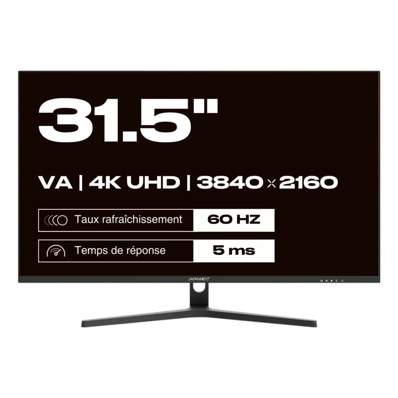 JAPANNEXT 4K UHD monitorius 80 cm (31,5) 3840x2160 pikselių, VA skydelis, 5 ms, 60 Hz, AMD FreeSync, HDMI, DisplayPort (JN-V315UHDR)