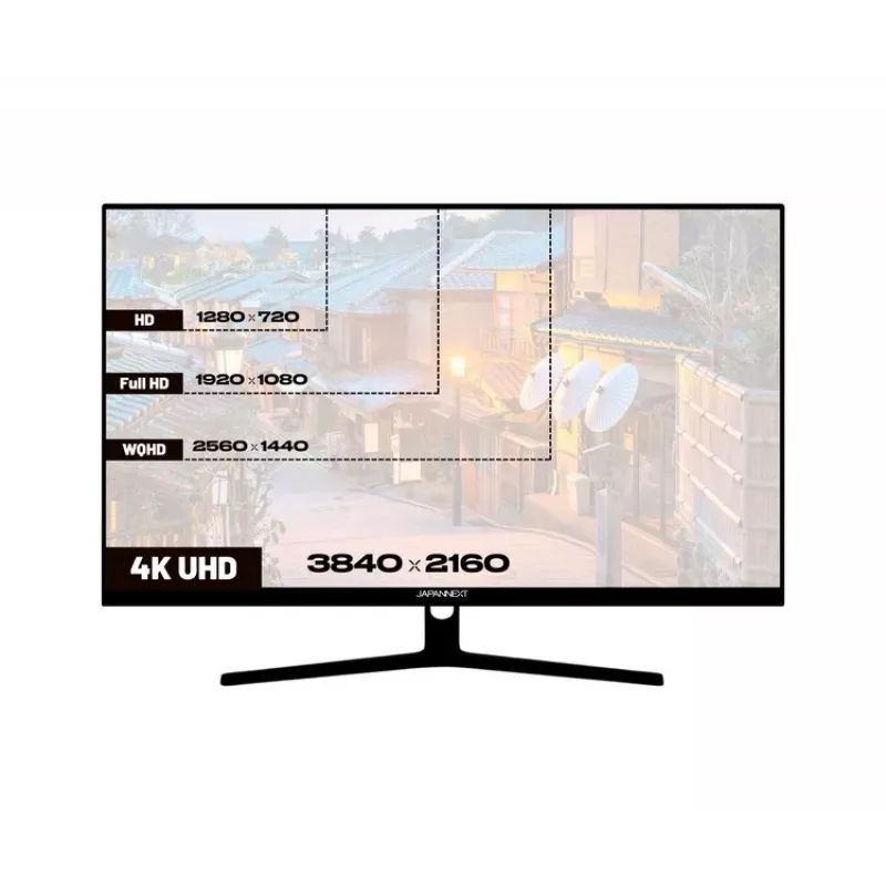 JAPANNEXT 4K UHD monitorius 80 cm (31,5) 3840x2160 pikselių, VA skydelis, 5 ms, 60 Hz, AMD FreeSync, HDMI, DisplayPort (JN-V315UHDR)