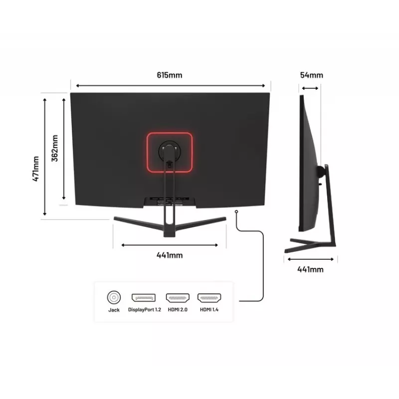 JAPANNEXT 4K UHD monitorius 80 cm (31,5) 3840x2160 pikselių, VA skydelis, 5 ms, 60 Hz, AMD FreeSync, HDMI, DisplayPort (JN-V315UHDR)