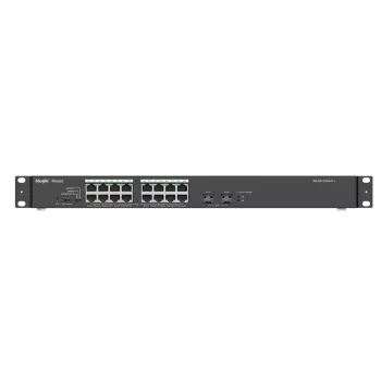 Reyee 16 prievadų 1000Mbps + 2 Gigabit SFP prievadai, 16 prievadų palaiko PoE/PoE+ maitinimą - Komutatorius - 1 Gbps