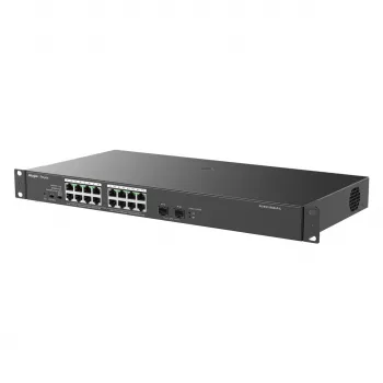 Reyee 16 prievadų 1000Mbps + 2 Gigabit SFP prievadai, 16 prievadų palaiko PoE/PoE+ maitinimą - Komutatorius - 1 Gbps