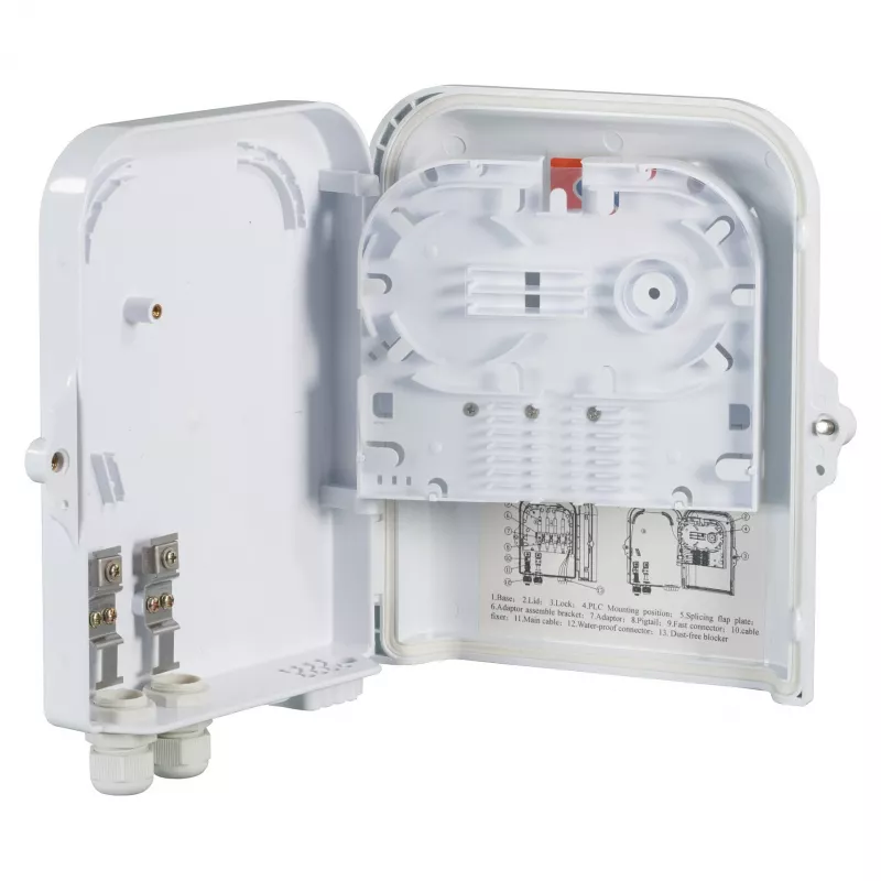 FTTH IP65 jungiamoji dėžutė 16 skaidulų, 8 movoms ir skaidulų rezervo saugojimui Gamintojas: EFB-Elektronik (FTTH-BOX-OUT-2)