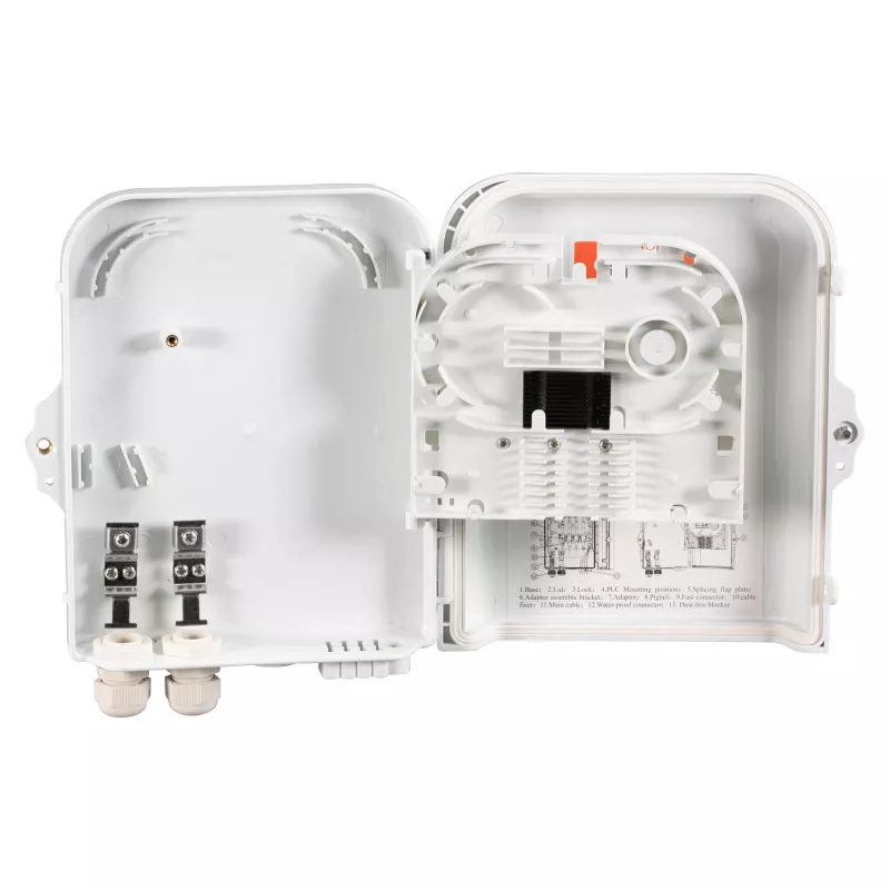 FTTH IP65 jungiamoji dėžutė 16 skaidulų, 8 movoms ir skaidulų rezervo saugojimui Gamintojas: EFB-Elektronik (FTTH-BOX-OUT-2)