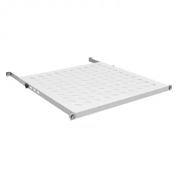 19 colių fiksuota lentyna (0,5U) EFB Elektronik 19 colių stovui, gylis 350–450 mm, apkrova 70 kg, 600 mm spintelei, RAL7035