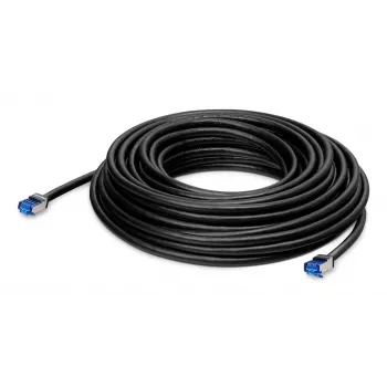 LANCOM - tinklo kabelis - RJ-45 (V) į RJ-45 (V) - 30,0 m - 6,5 mm - S/FTP - CAT 6a - lauko - juodas (61337)