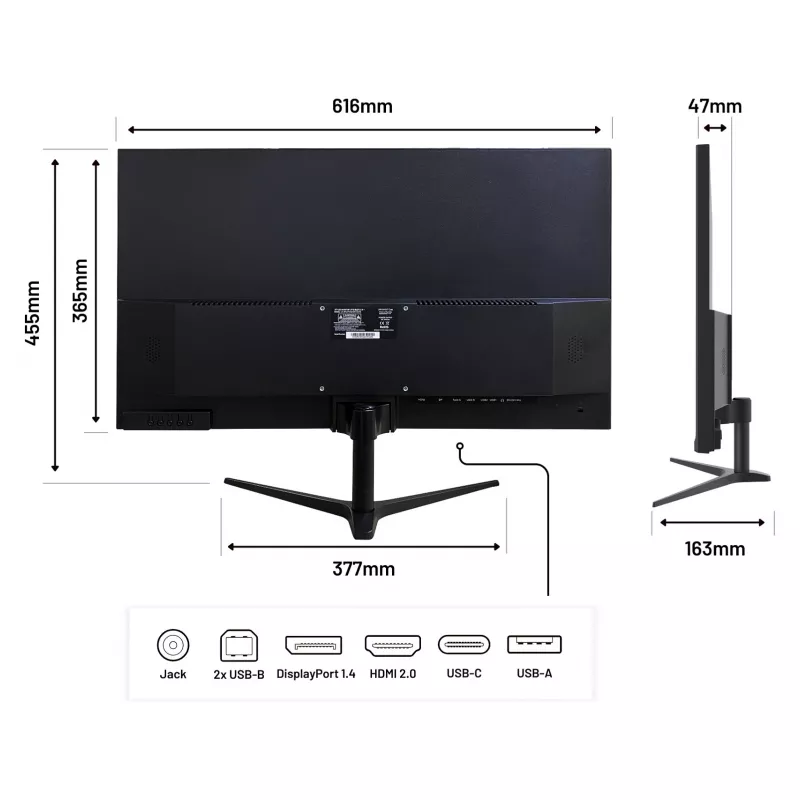 JAPANNEXT JN-IPS27WQHDR-C65W 16 9 HDMI/DP WQHD - plokščiaekranis (TFT/LCD)